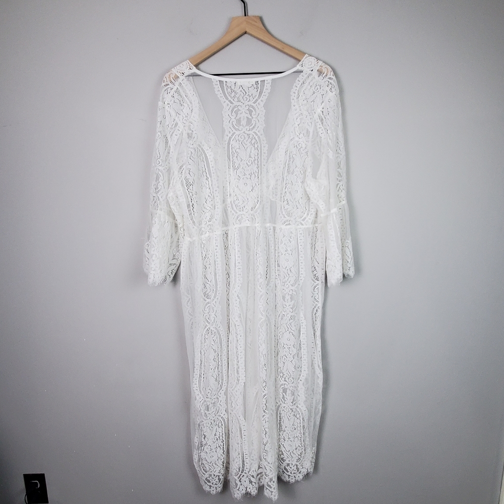 Maurices White Lace Kimono Cardigan - Picture 7 of 7